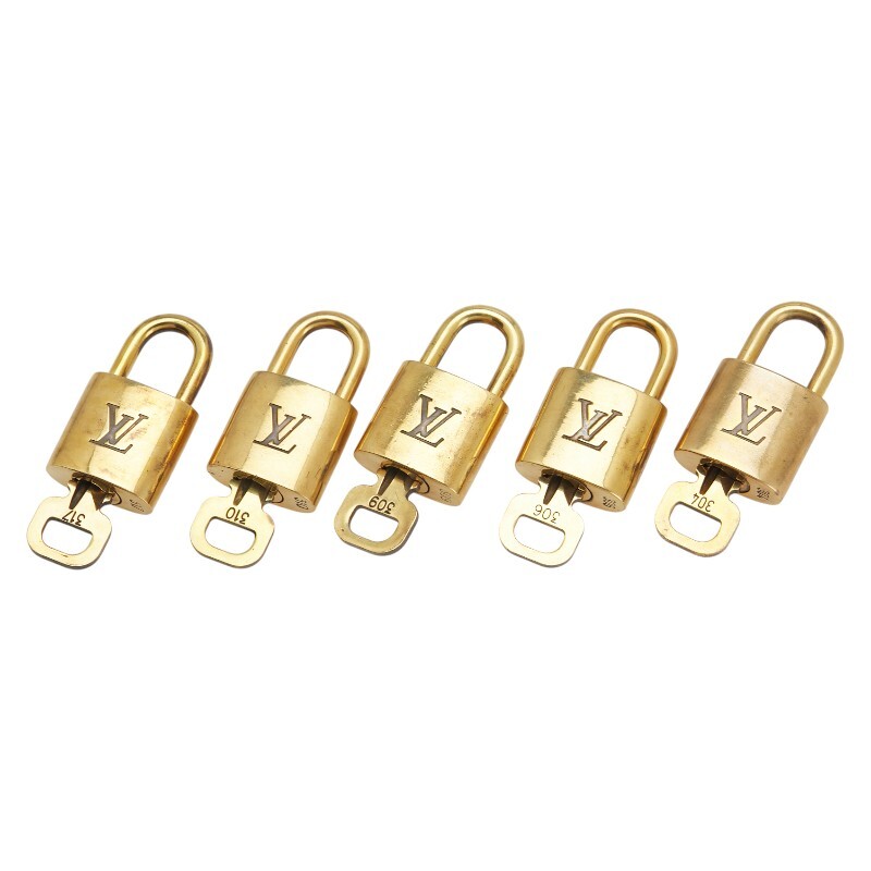 ルイ ヴィトン カデナ 南京錠 キー 5点セット ゴールド メッキ レディース LOUIS VUITTON 【中古】拍卖