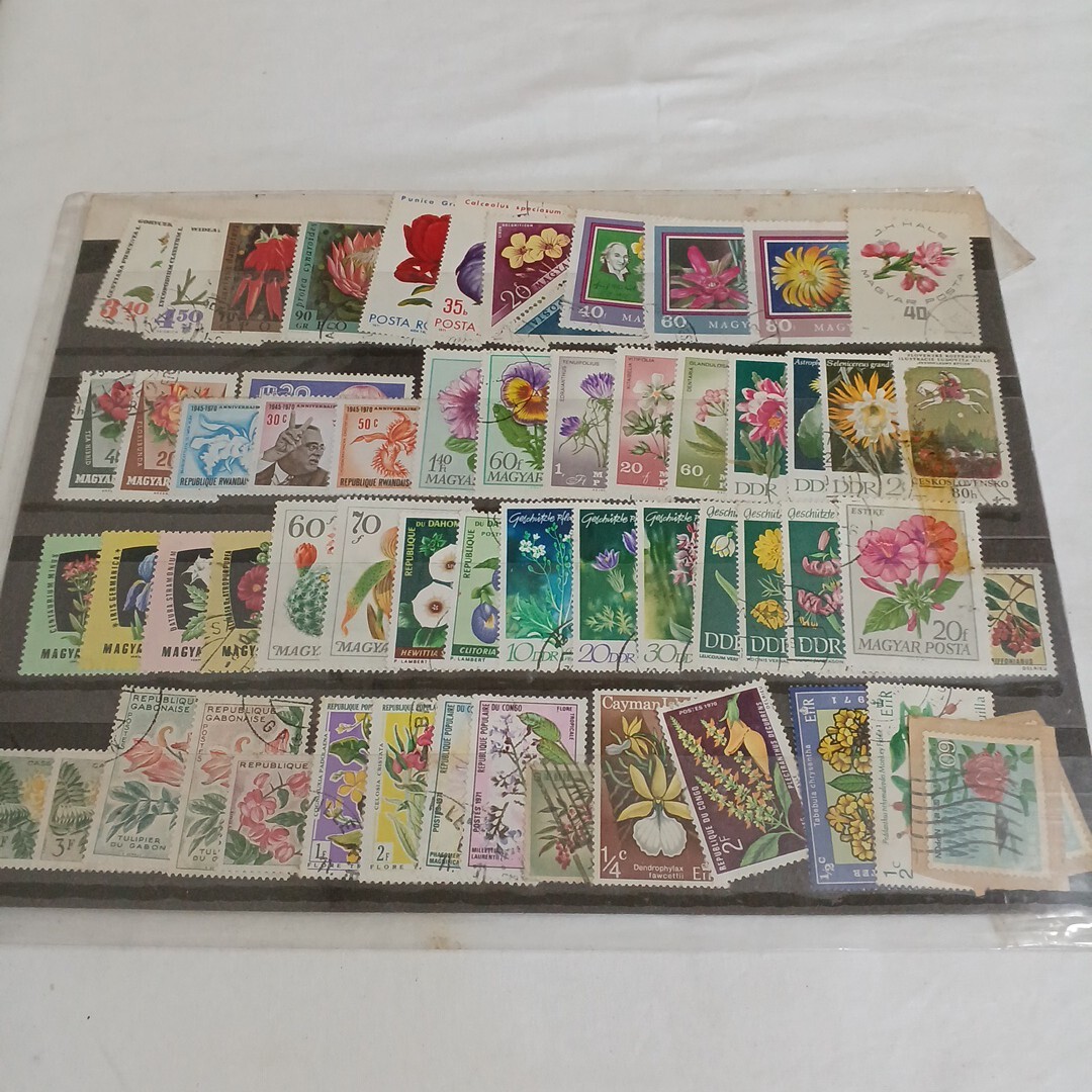 世界の切手 使用済 消印有り 植物 花シリーズ アメリカ 中国 カナダ 日本 コレクション 引退 放出 0908-E3-TA4拍卖