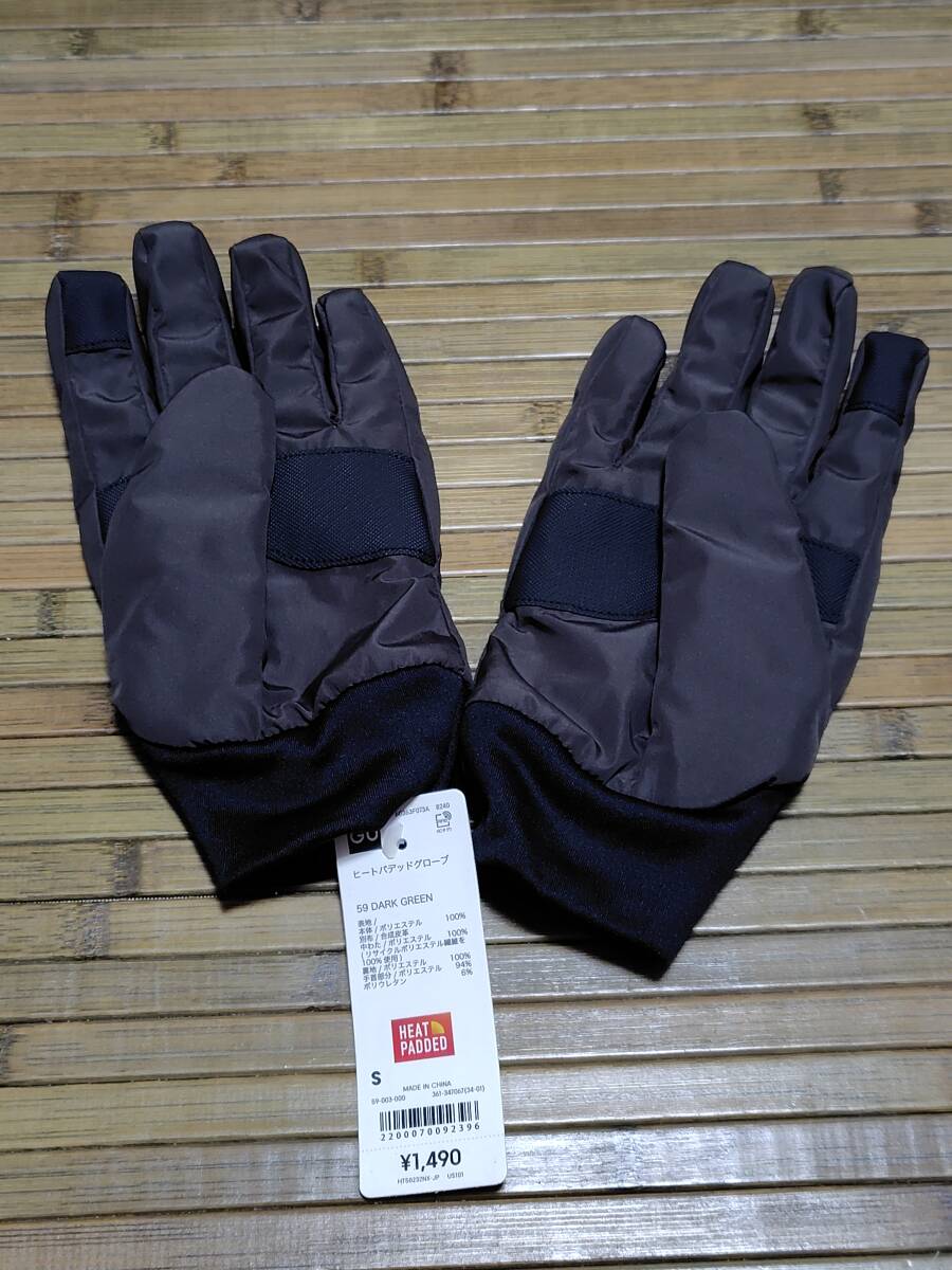 36*【新品タグ付】*GU ジーユー ヒートパデッドグローブ S 裏起毛 手袋 送料無料拍卖
