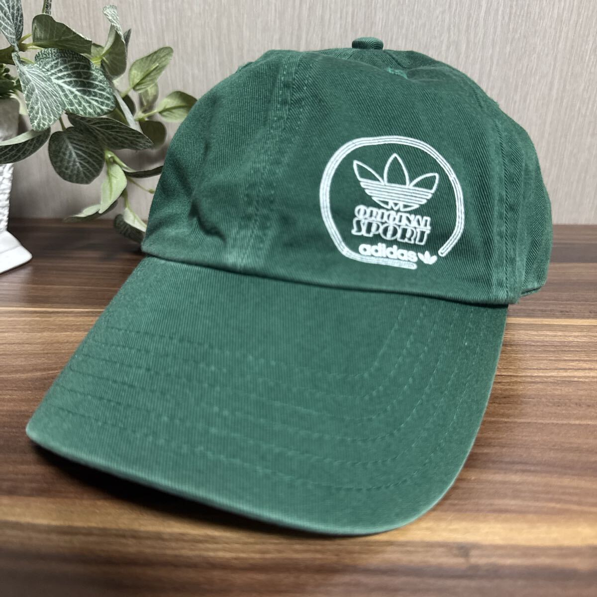 adidasキャップ グリーンカラー ヴィンテージ レトロ品拍卖