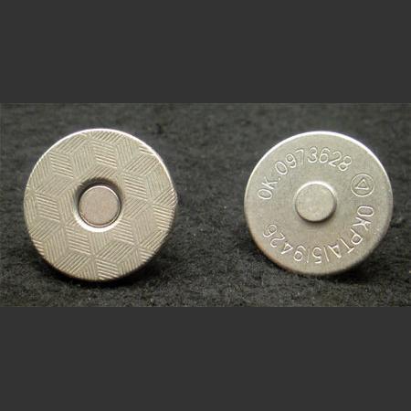 即決/マグネットホック/18mm/シルバーグレー/20組/薄/模様/9番拍卖