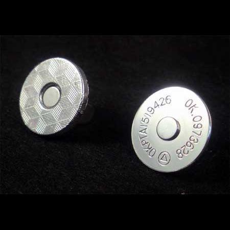 即決☆マグネットホック☆18mm☆ニッケル☆10組☆薄/模様☆11番拍卖