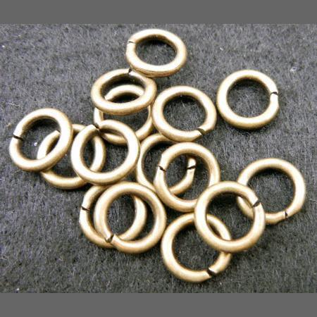 即決/丸カン/連結用/アンティーク/外径10㎜/線太1.6㎜/50個/6番拍卖