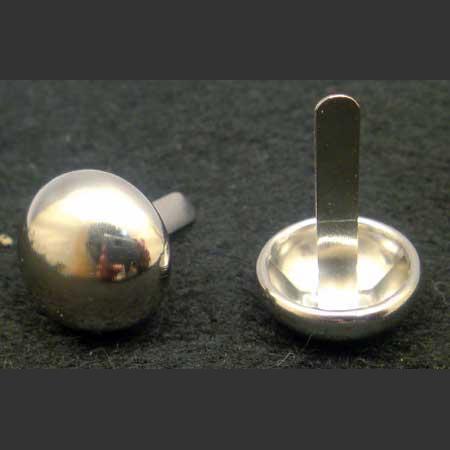 即決/ドーム形/スタッズ鋲/ニッケル/頭径15.0mm/割足/50個/3番拍卖