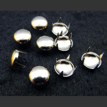 即決/ドーム形/スタッズ/ニッケル/頭8mm/4本爪/100個 /銅/3番拍卖