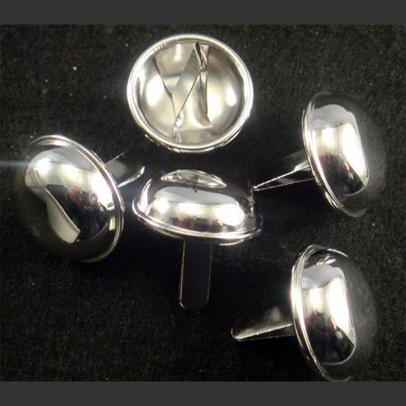 即決/2重ドーム形/スタッズ鋲/ニッケル/頭径24mm/割足/10個/3番拍卖