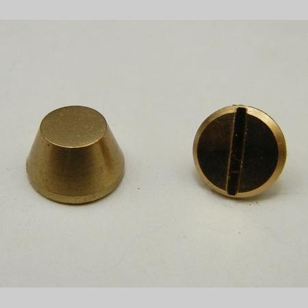即決☆台形鋲&真鍮製☆真鍮生成☆頭径10.0mm・高さ5.6mm・ネジ長さ4.5mm☆10組☆2番拍卖