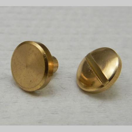 即決☆ネジカシメ☆真鍮製・単弧面☆真鍮生成☆頭径10mm・棒太4mm・棒長6mm☆2組☆K2拍卖