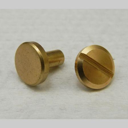 即決☆ネジカシメ☆真鍮製・平面☆真鍮生成☆頭径10mm・棒太4mm・棒長8mm☆30組☆K6拍卖