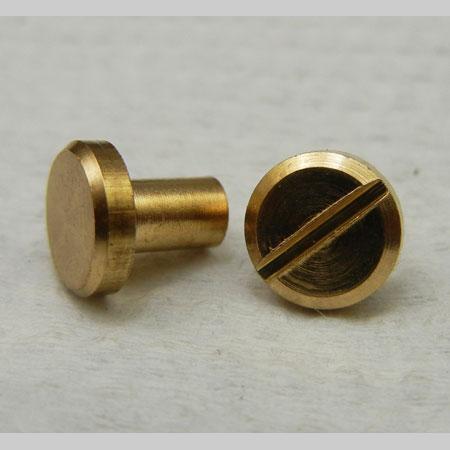即決☆ネジカシメ☆真鍮製・平面☆真鍮生成☆頭径8mm・棒太4mm・棒長6mm☆10組☆K2拍卖