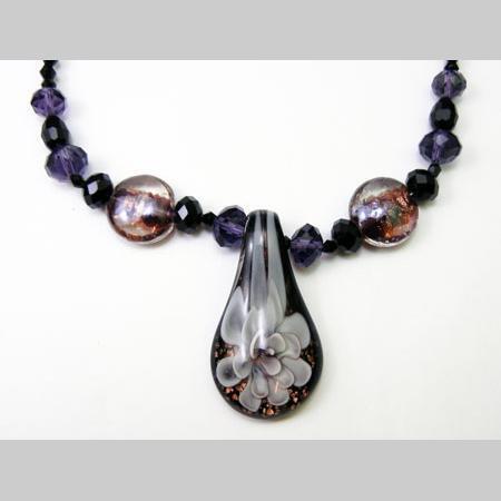 即決/ビーズ/ネックレス/ガラス&アクリル/45cm/1本/A13拍卖