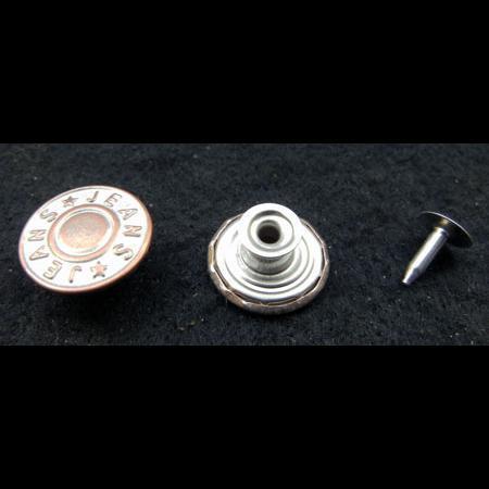 即決☆ジーンズボタン☆首振式☆赤古美☆径17mm☆20組☆AA1拍卖
