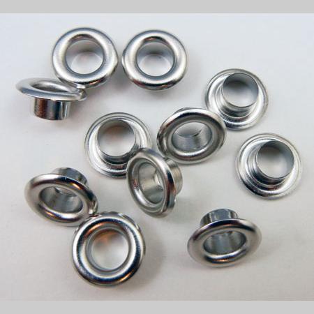 即決/ハトメ・座金付き/ニッケル/内径3.5mm/100組/銅/1番拍卖