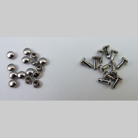 即決/両面カシメ/ニッケル/長足・頭4mm・足5mm/100組/A2拍卖
