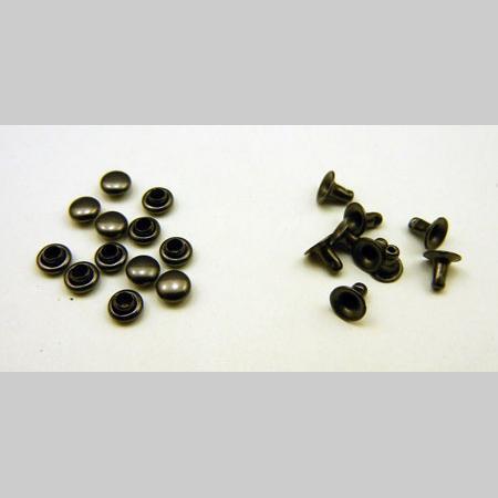 即決/単面カシメ/黒ニッケル/並足・頭4mm・足4mm/200組/A1拍卖