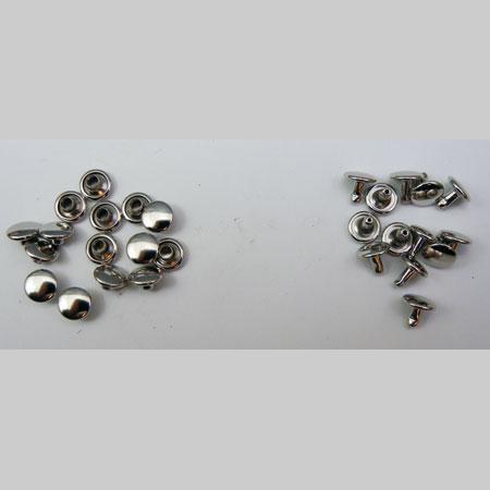 即決/両面カシメ/ニッケル/短足・頭7mm・足5mm/300組/D1拍卖