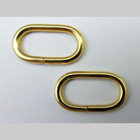 即決☆楕円カン☆ゴールド☆内径15mm・線太2.0mm☆10個☆2番拍卖