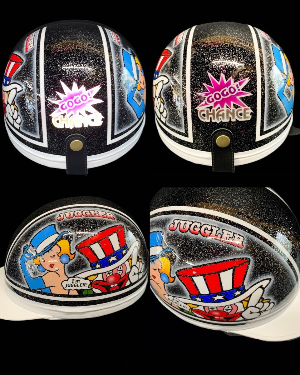 コルク半 半キャップ ヘルメット 旧車 バイク 3つボタン拍卖