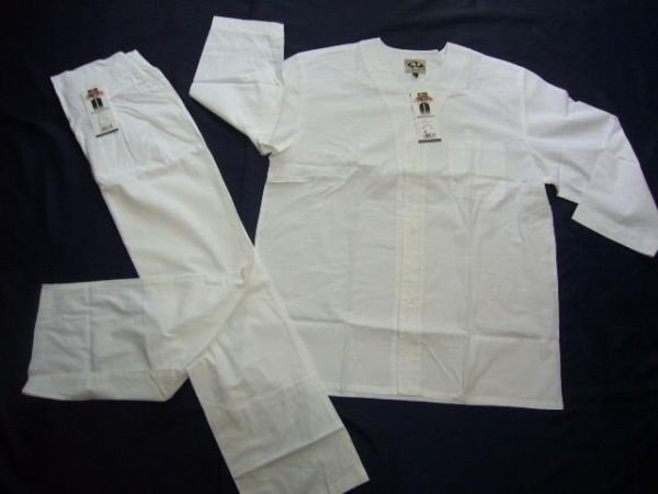 ダボシャツ上下、綿100、L寸、白新品送料税込拍卖