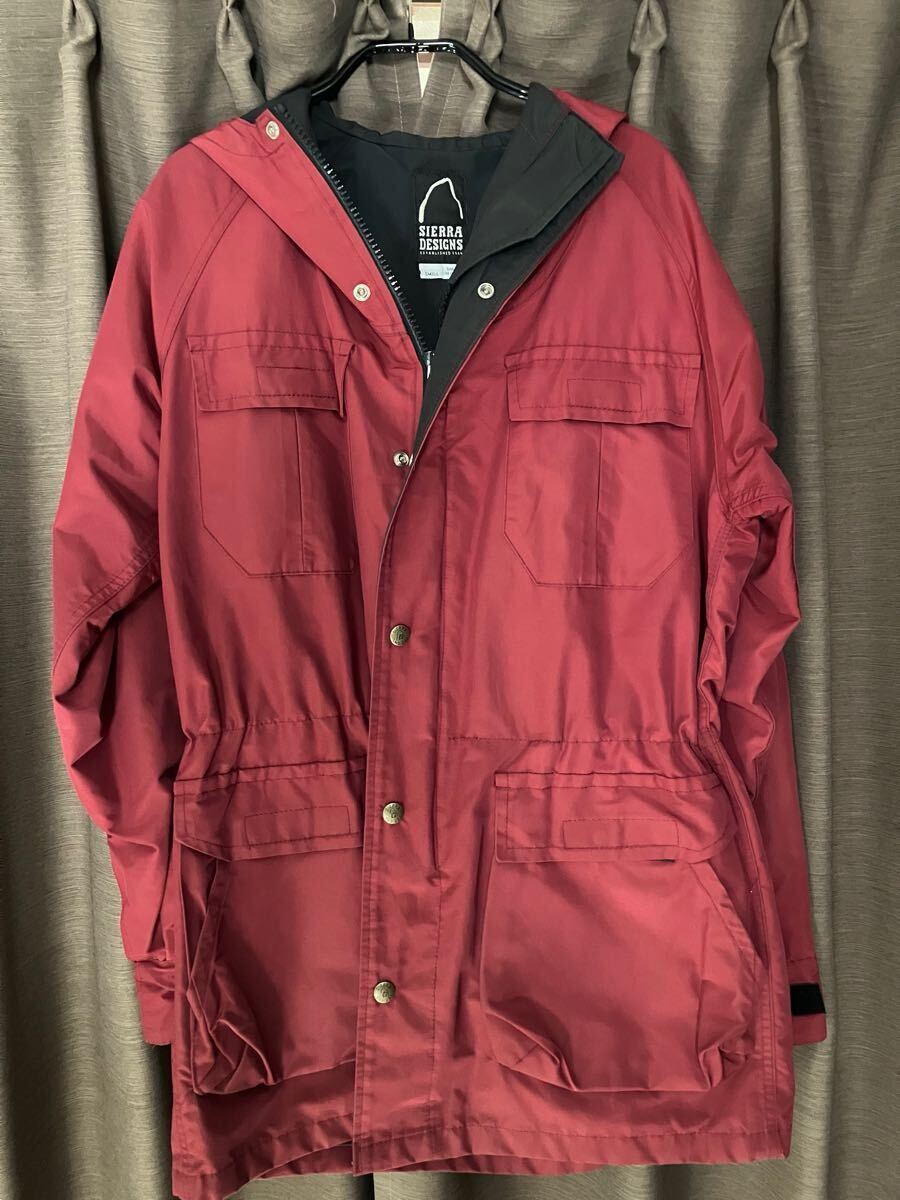 【SIERRA DESIGNS(シェラデザイン) マウンテンパーカー USA製 バーカンディ 良品】拍卖