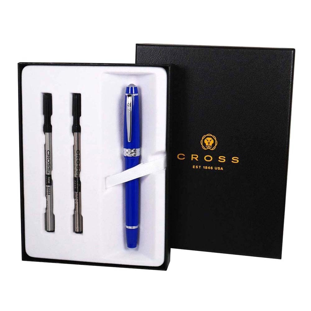 クロス CROSS ベイリー ライト NAT0745-4 ブルー セレクチップローラーボール(水性) ギフトBOXとリフィール2本拍卖