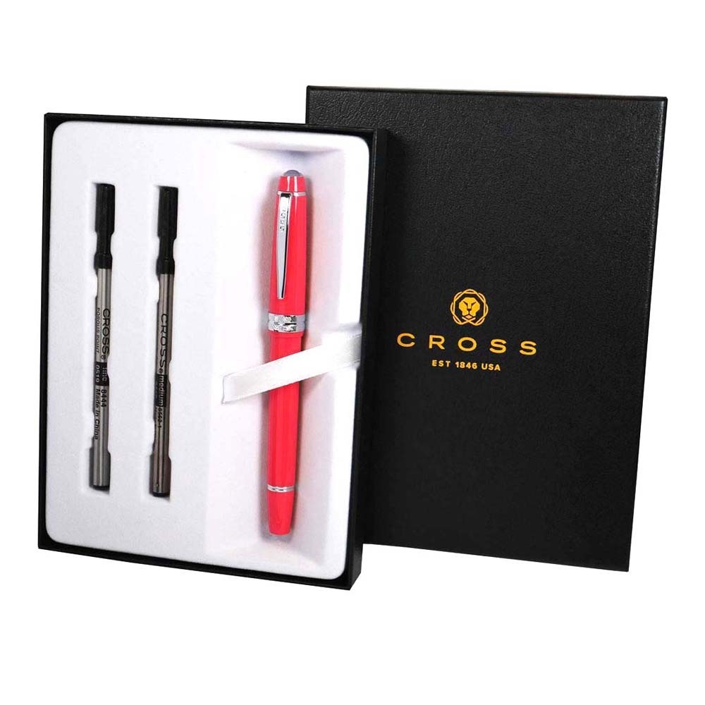 クロス CROSS ベイリー ライト NAT0745-5 コーラル セレクチップローラーボール(水性) ギフトBOXとリフィール2拍卖