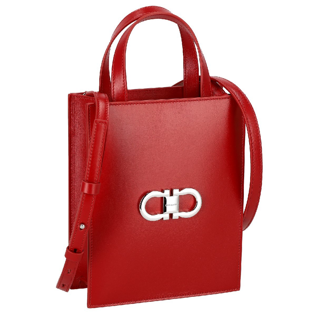 フェラガモ FERRAGAMO 218358 CALF/FLAME RED バッグ ハンドバッグ レディース カーフ 女性用拍卖