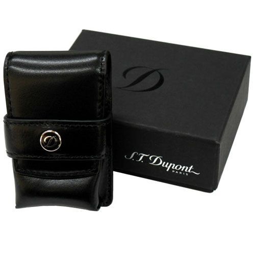 S.T.Dupont エス・テー・デュポン レザー ライターケース 180024 ライン2用 ブラック 黒 牛革 (コ)拍卖