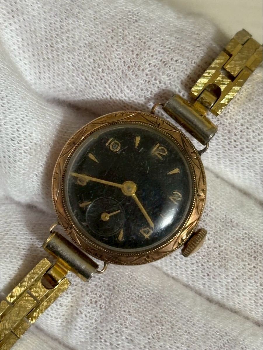 010312 腕時計 黒文字盤18K 6218 動作未確認 拍卖