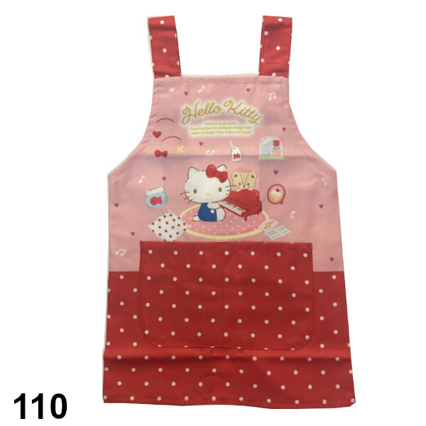 即決新品 ハローキティ エプロン 子供 110 レッド 送料無料 サンリオ拍卖
