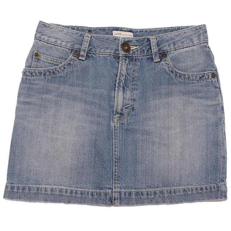 earthmusic&ecology 10101E00210 台形型デニムスカート Sサイズ ミニスカート タイトスカート レディース拍卖