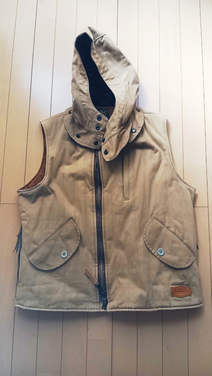 【廃盤アイテム古着】3L カドヤ ライディングベスト カーキ KADOYA K'S PRODUCT 秋冬 BATES YELLOW CORN KUSHITANI VEST拍卖