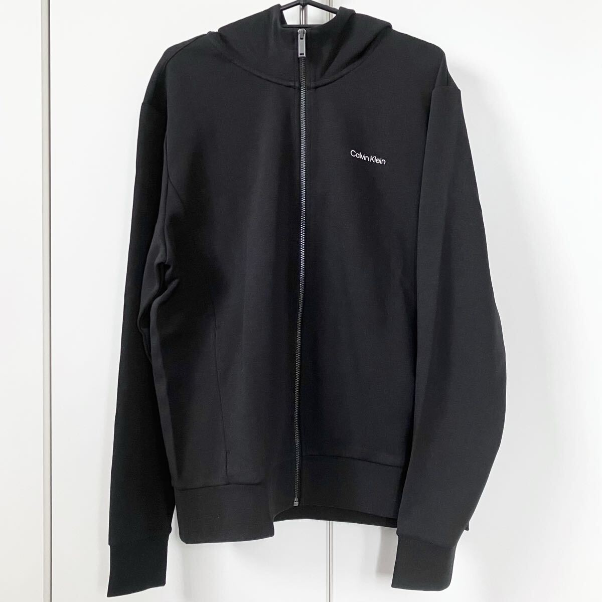 Calvin Klein カルバンクライン フーディ ジップアップ パーカー ブラック 黒 Lサイズ フルジップ 未使用タグ付拍卖