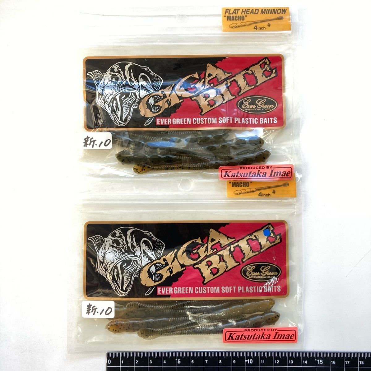 714883 新品 エバーグリーン 4インチ フラットヘッドミノー マッチョ 2パック EVER GREEN FLAT HEAD MINNOW 今江克隆監修 グリパン系拍卖