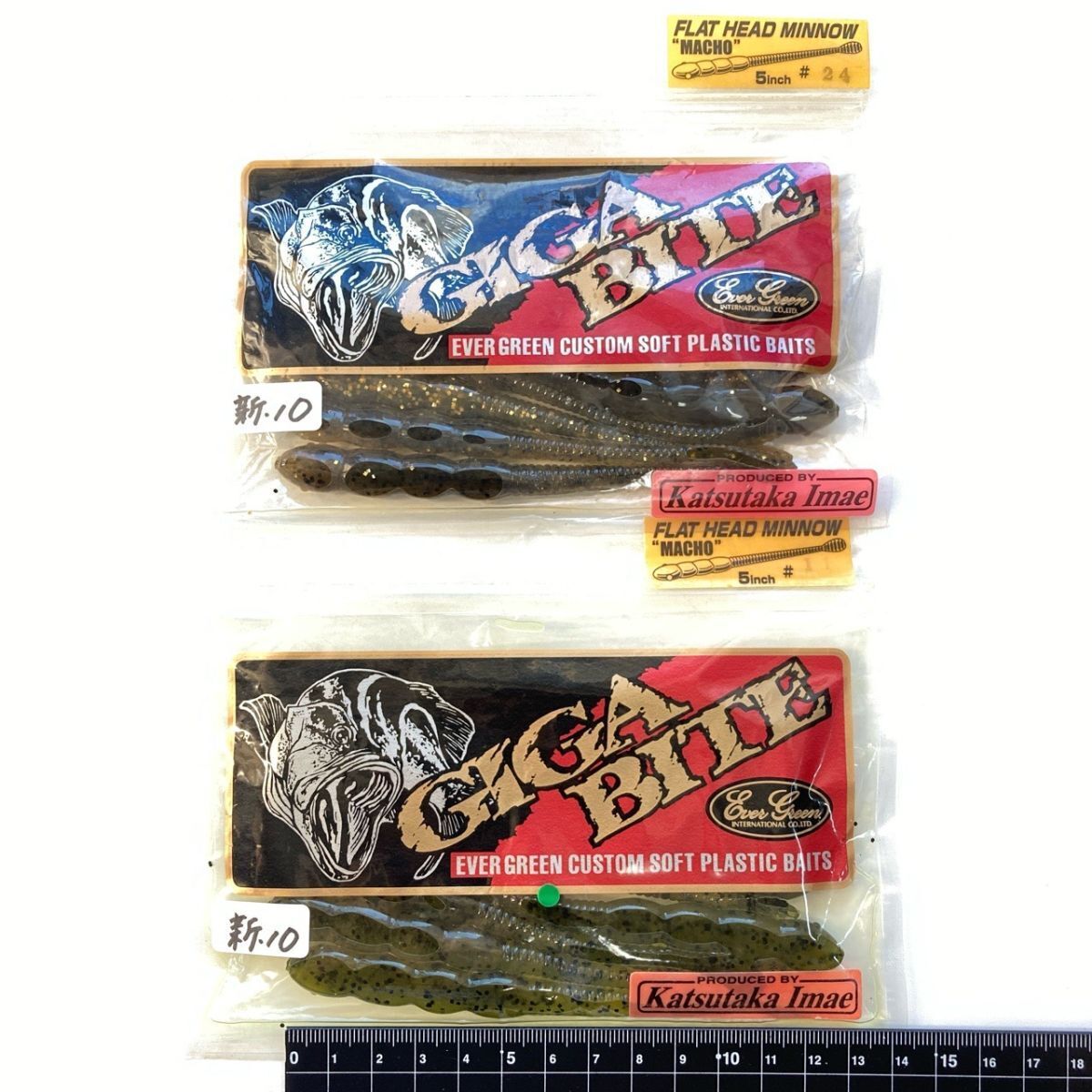 714897 新品 エバーグリーン 5インチ フラットヘッドミノー マッチョ 2パック EVER GREEN FLAT HEAD MINNOW 今江克隆監修 カラーアソート拍卖