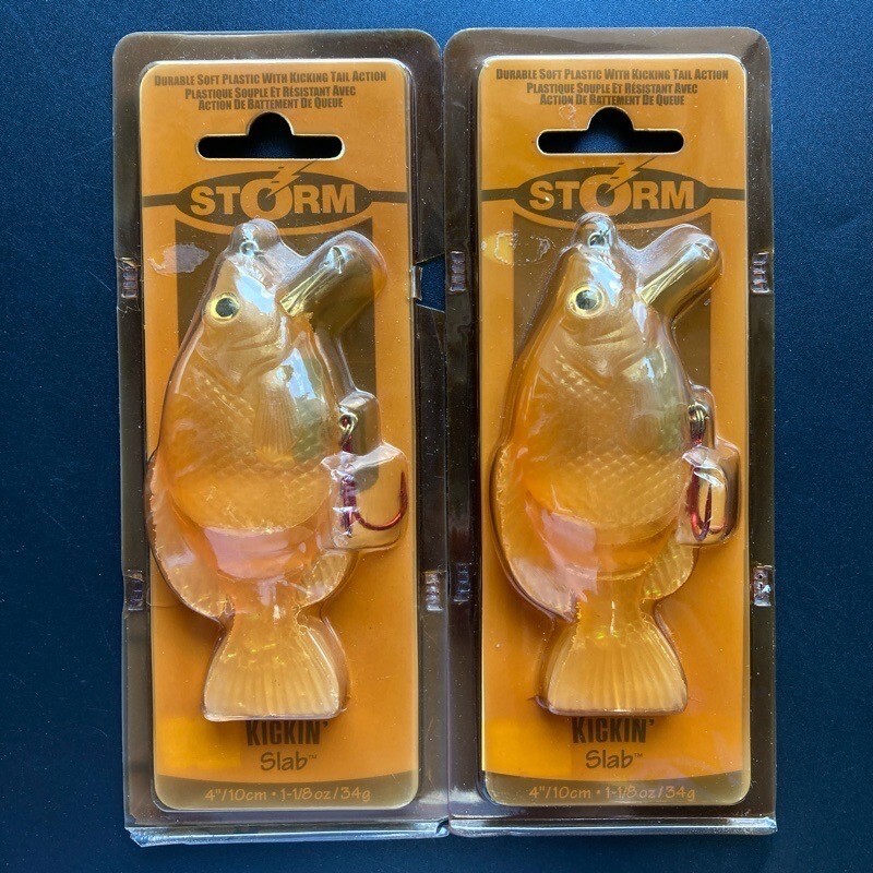 814631 新品 ストーム キッキンスラブ 10cm 34g 2個セット STORM KICKIN' Slab オールド品 スイムベイト拍卖