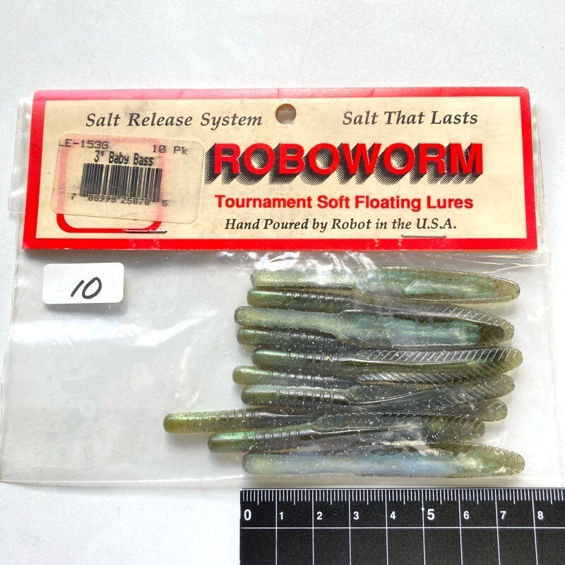 814656 新品 ロボワーム リーチ 3インチ 10本 #ベビーバス ROBOWORM LEECH バス釣り ダウンショット系拍卖