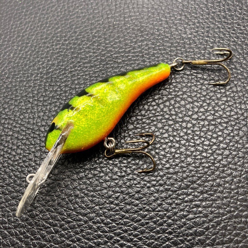 814805 美品 ストライクキング ダンスNシャッド STRIKE KING DANCE N SHAD VINTAGE アメリカンウッドクランク オールド品拍卖