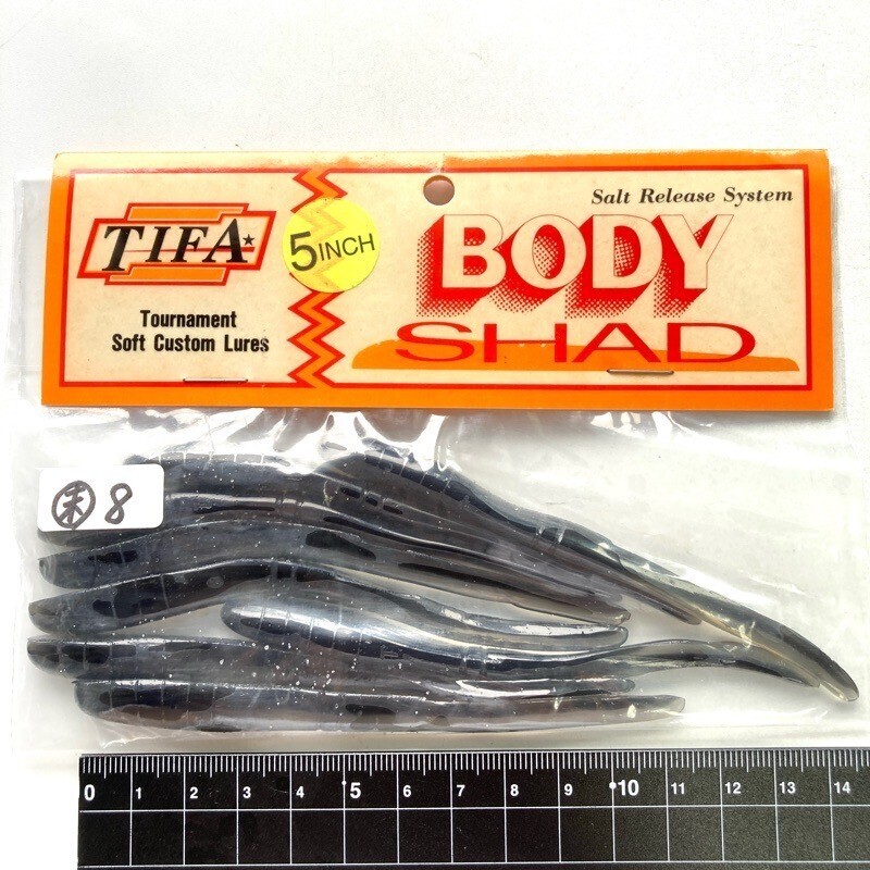 813689 新品 ティファ ボディシャッド 5インチ #ブラックスモーク TIFA BODY SHAD ボディーシャッド オールド品拍卖