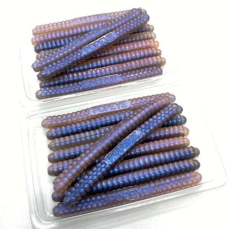 811450 ポパイ 3インチ クリンクルカッツ 20本 POPEYE KRINKLE KUTS バスフーズ 希少入手困難品 ナチュラルプロブルー系カラー拍卖