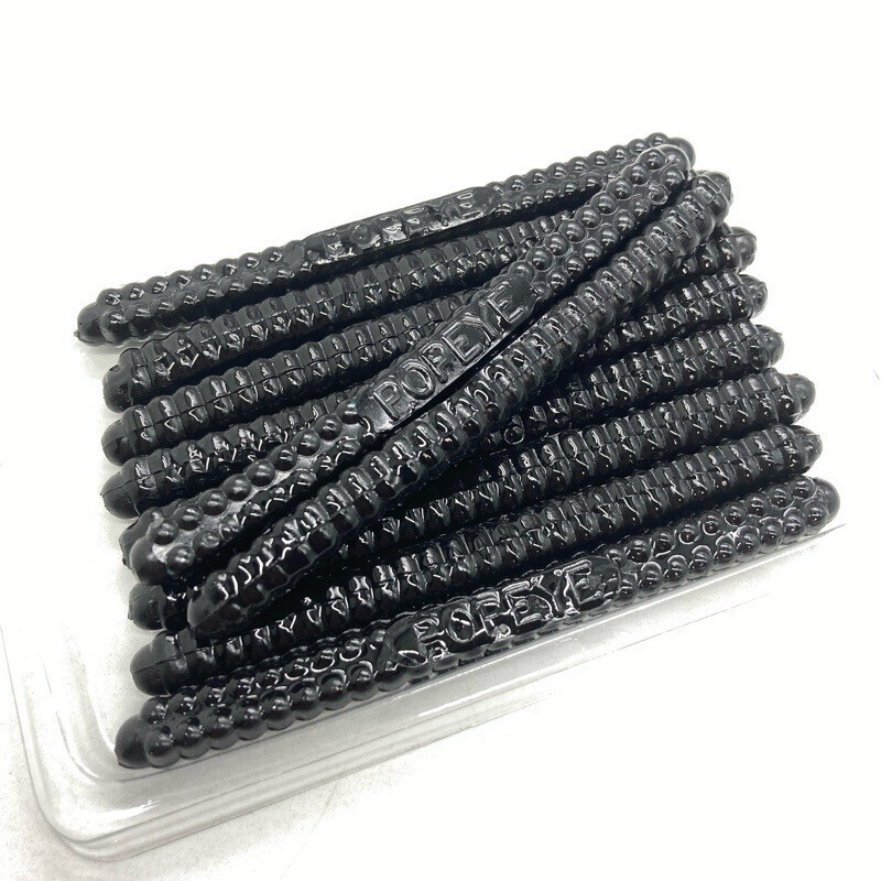 811461 ポパイ 3インチ クリンクルカッツ 10本 POPEYE KRINKLE KUTS バスフーズ 希少入手困難品 ブラック系カラー拍卖