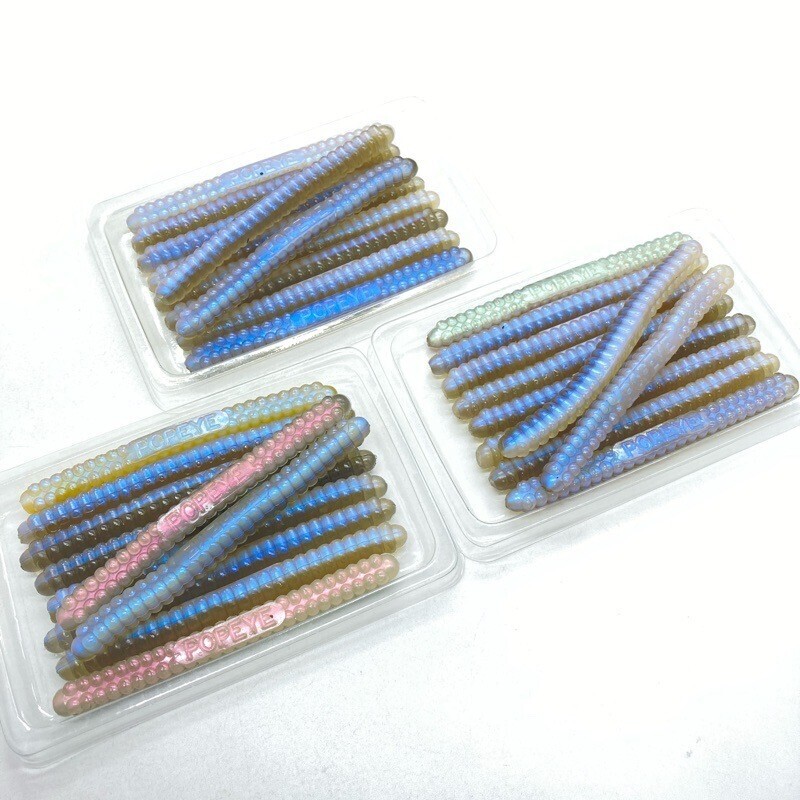 811462 ポパイ 3インチ クリンクルカッツ 30本 POPEYE KRINKLE KUTS バスフーズ 希少入手困難品 スモークホワイト系ツートン色味要確認拍卖