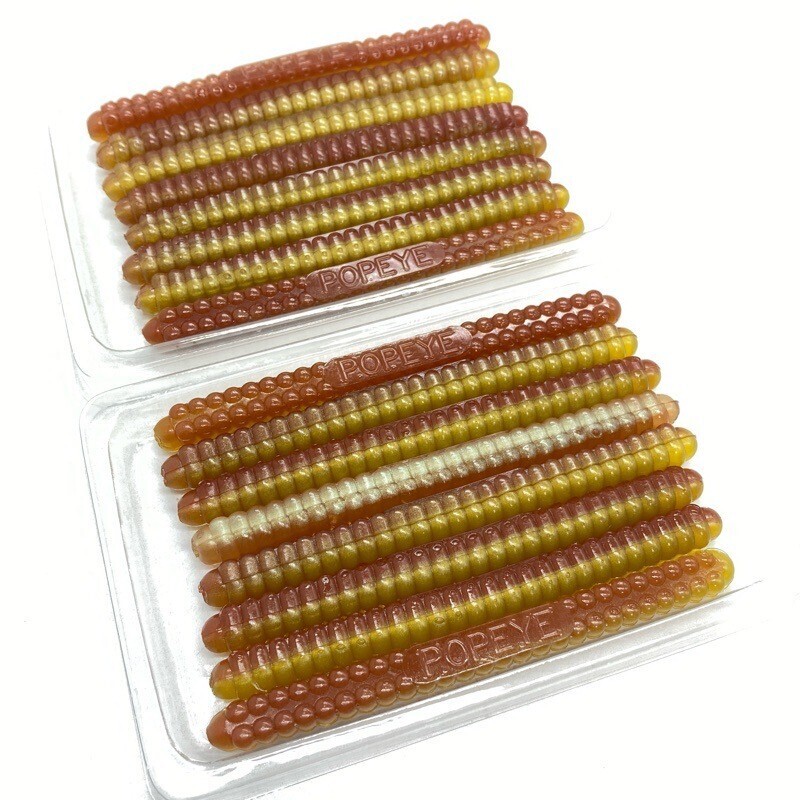 811468 ポパイ 3インチ クリンクルカッツ 16本 POPEYE KRINKLE KUTS バスフーズ 希少入手困難品 シナモン系ツートンカラー拍卖