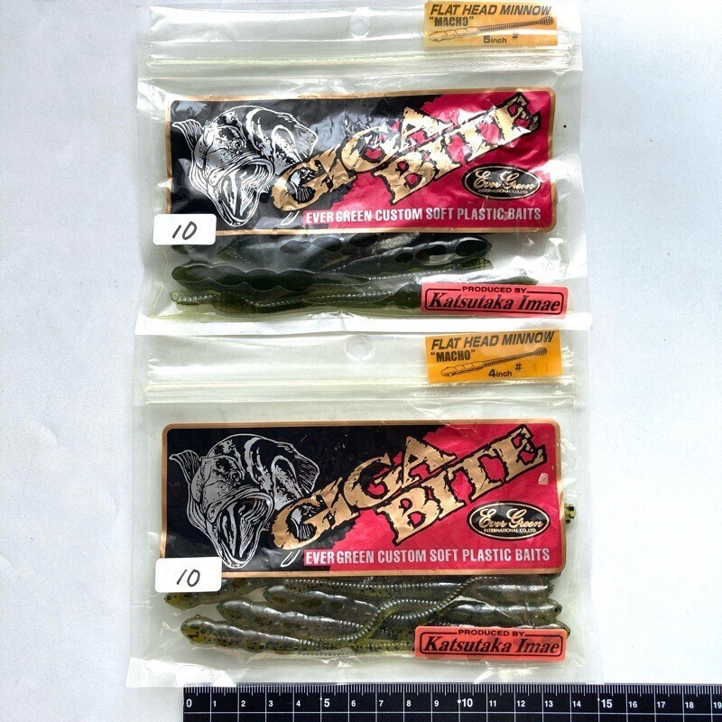 811178 新品 エバーグリーン 4&5インチ フラットヘッドミノー マッチョ 2パック EVER GREEN FLAT HEAD MINNOW 今江克隆監修カラーアソート拍卖