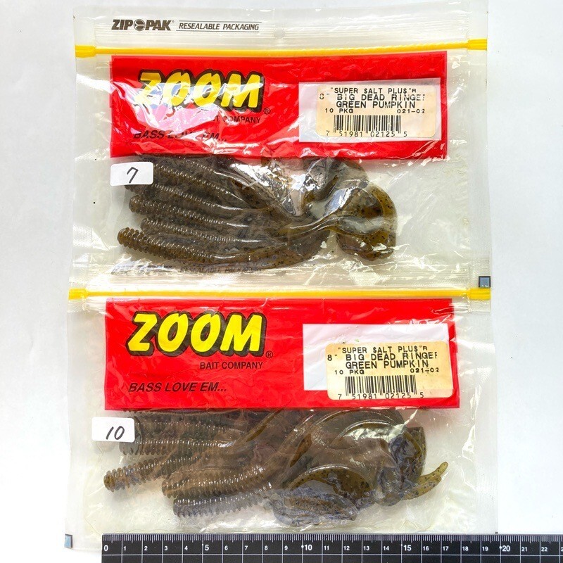 815057 新品と開封品 ZOOM/ZBC 8インチ ビッグデッドリンガー 17本 #グリーンパンプキン ズーム ZOOM BAIT COMPANY カーリーテール拍卖