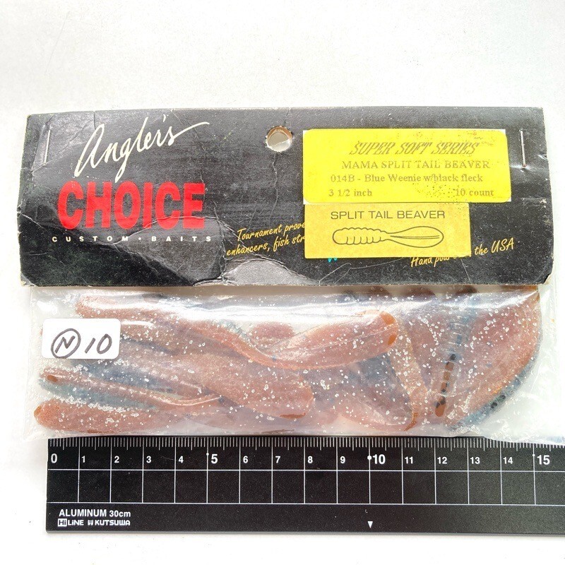 815117 新品 アングラーズチョイス ママスプリットテールビーバー 10本 #ブルーウィニー~ ANGLER'S CHOICE 上州屋 オールド品拍卖