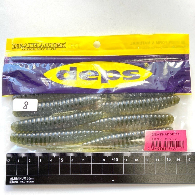 815205 新品 デプス デスアダー 5インチ 8本 #ウォーターメロン DEPS DEATHADDER拍卖