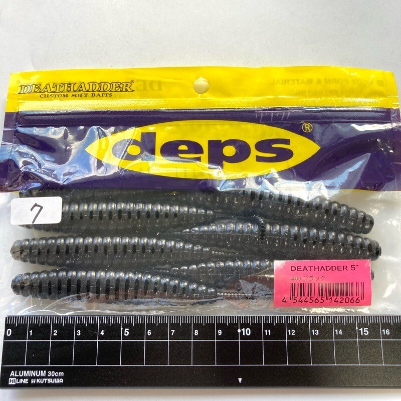 815209 デプス デスアダー 5インチ 7本 #ブラック DEPS DEATHADDER拍卖