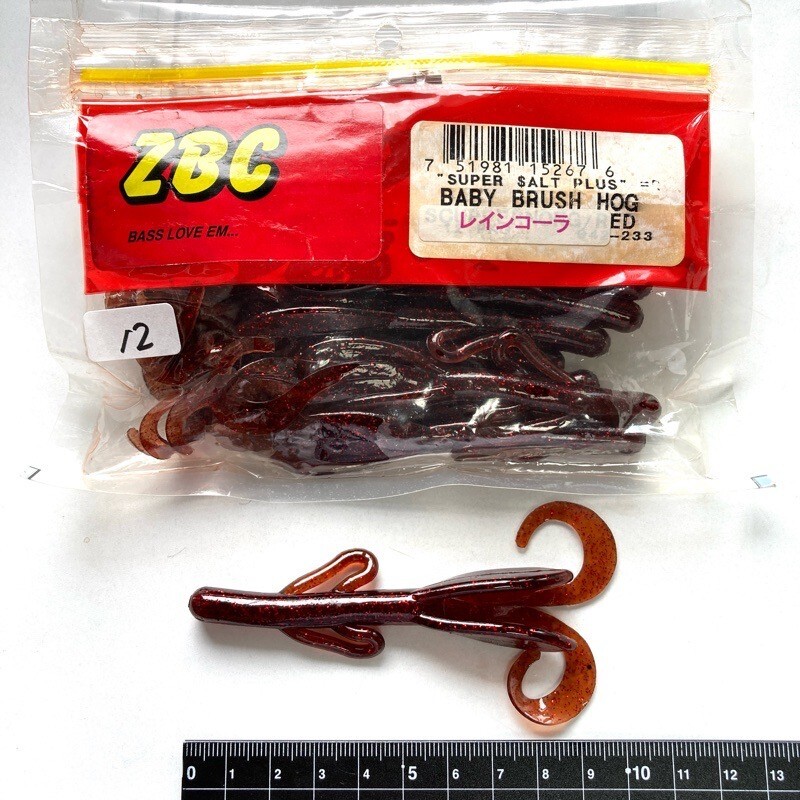 815261 新品 ZOOM/ZBC ベビーブラッシュホッグ 12本 #レインコーラ ZOOM BAIT COMPANY ベイビーブラッシュホグ拍卖
