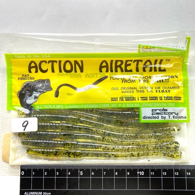815468 アクションエアテールワーム 6インチ 9本 #ウォーターメロンシード ACTION AIRTAIL WORM プロズファクトリー オールド品拍卖